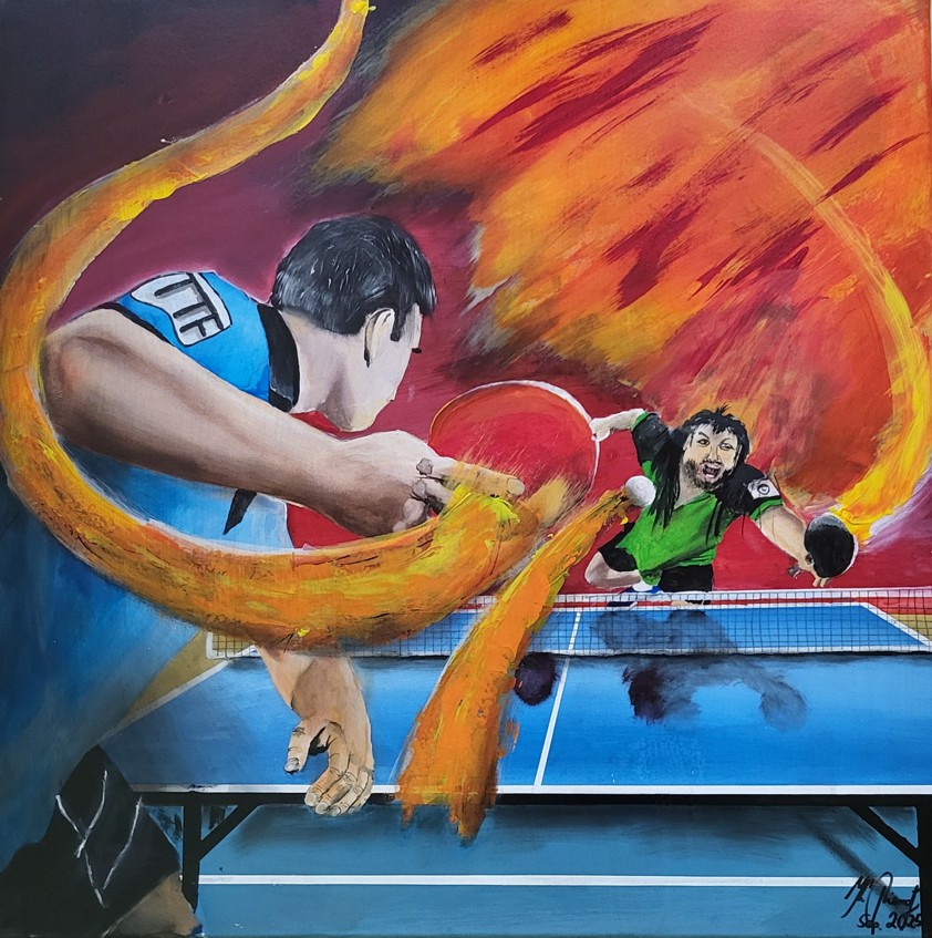 Tischtennis-Action - Künstler: Kurt Pierrot