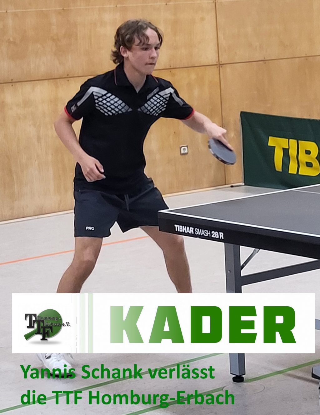 Yannis Schank verlässt die TTF Homburg-Erbach